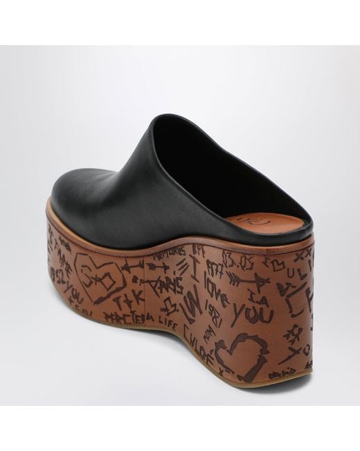 Chloé Brown Maxime Wedge Sabot
