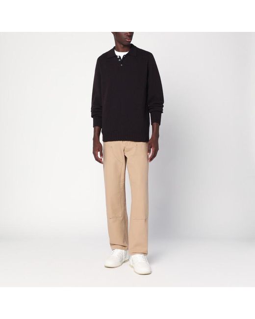 Polo En Laine D'Agneau Drumohr pour homme en coloris Black