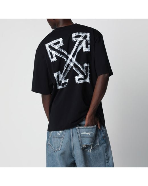 Off-White c/o Virgil Abloh Black Motion Arrow Logo T-Shirt for men