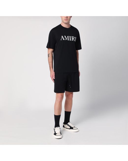 Amiri Black Cotton T-Shirt With Logo for men