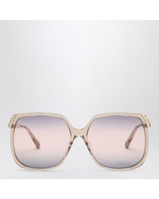 サングラス Chloe Aly pink sunglasses Aly square sunglasses in red - Chloe | Mytheresa