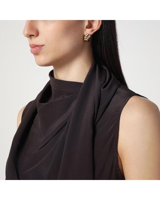 P.A.R.O.S.H. Brown Silk Blouse
