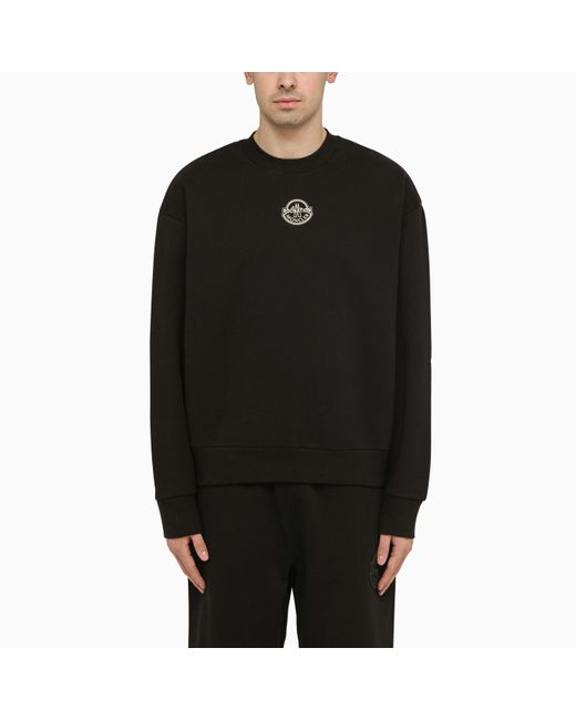 MONCLER X ROC NATION Black Cotton Sweatshirt With Logo for men