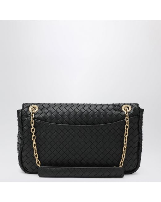 Bottega Veneta Black Intrecciato Madison Shoulder Bag