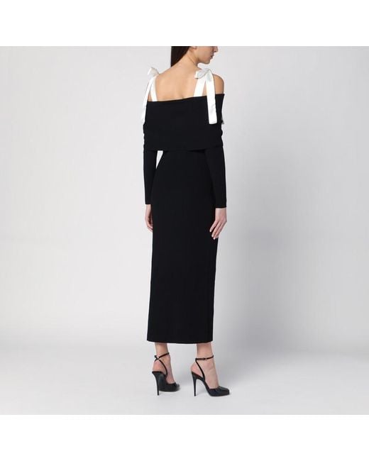 Abito midi con fiocchi di ROTATE BIRGER CHRISTENSEN in Black