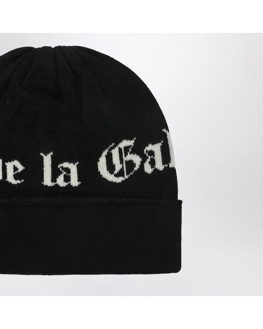GALLERY DEPT. Black Wool Beanie With Logo Intarsia for men