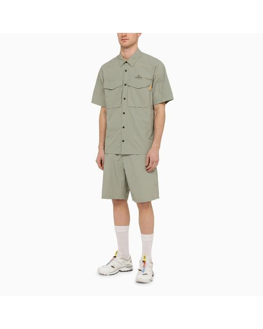 Camicia pete grigio shadow in nylon e cotone di Parajumpers in Green da Uomo