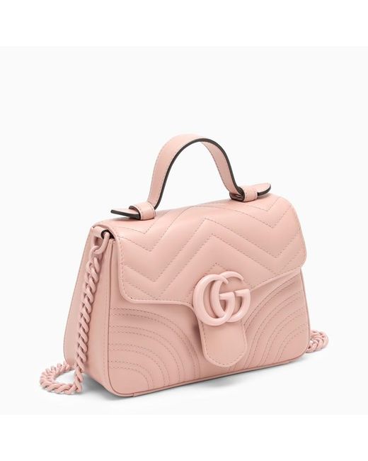 Mini borsa a mano gg marmont in pelle di Gucci in Pink