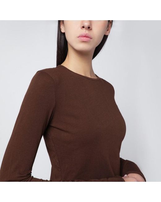 Entire studios Red Crewneck Cotton-Blend Top