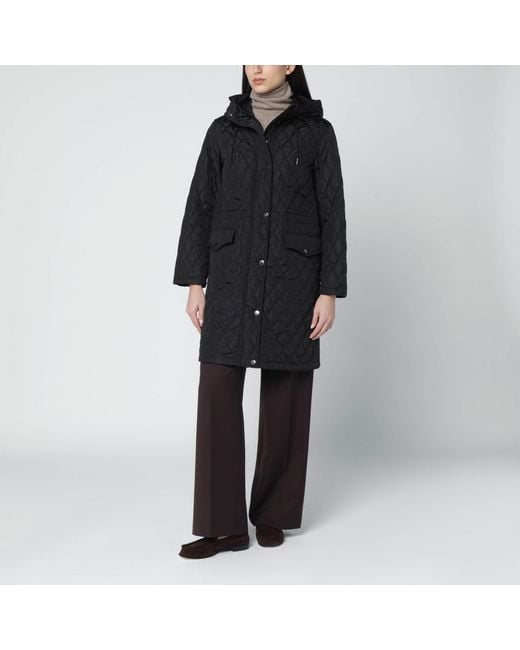 Burberry Black Quilted Nylon Coat