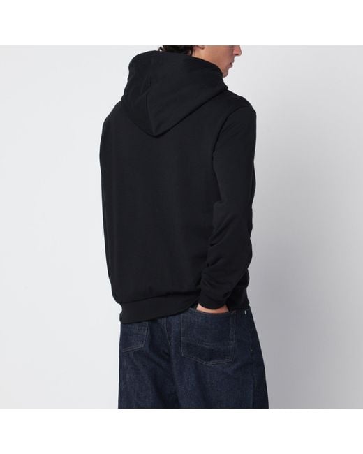 A.P.C. Black Cotton Hoodie for men