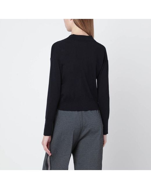 Max Mara Black Wool-Blend Cardigan