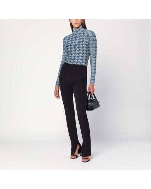 DIESEL Blue Patterned Turtleneck Sweater