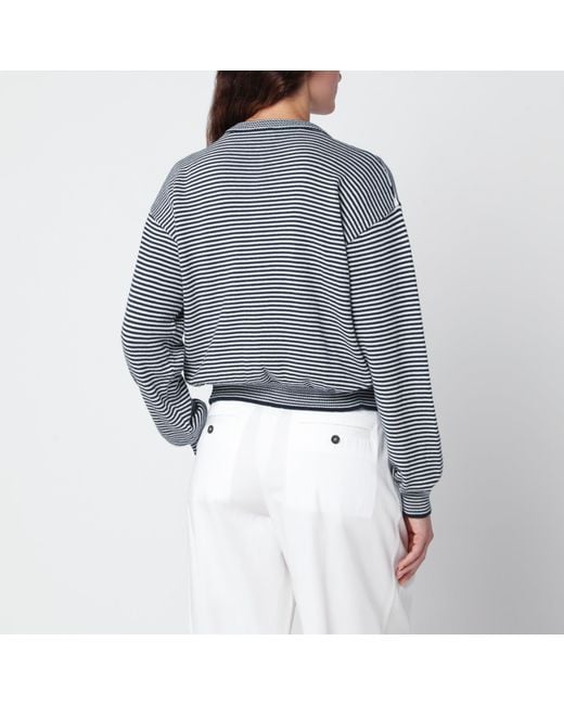 Weekend by Maxmara Gray Cotton Cardigan With Inlays