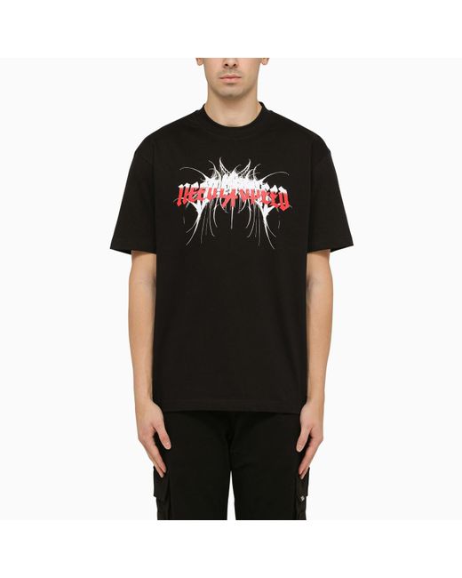44 Label Group Black Speed Demon Print Crew-neck T-shirt for men