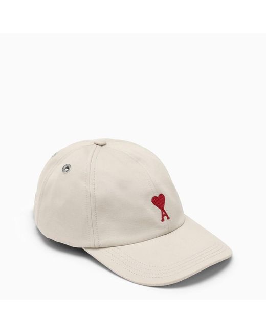 Cappello da baseball gesso con logo di AMI in White da Uomo