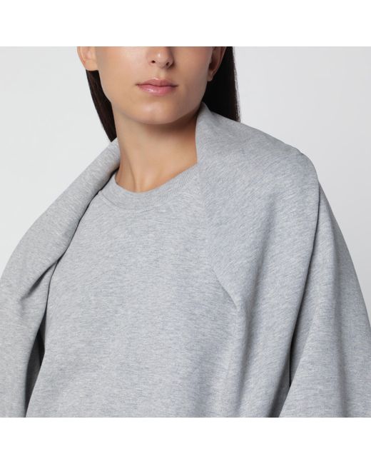 Dries Van Noten Gray Mélange Cotton Sweatshirt