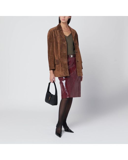 Salvatore Santoro Brown Tobacco-Colored Suede Jacket