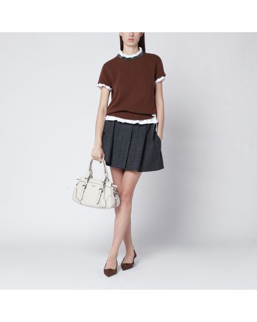 Prada White Large Shopping Bag