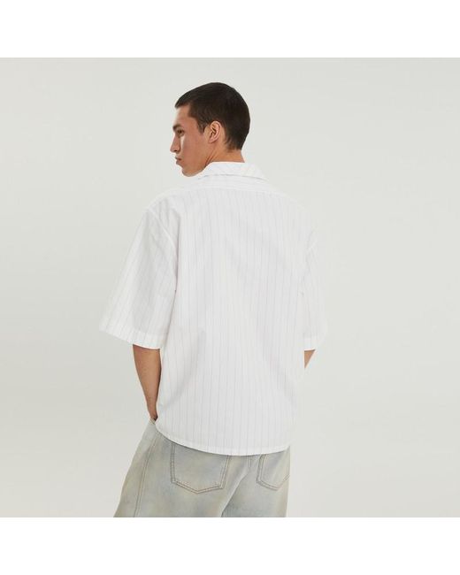 Camicia da bowling bianca a righe di 1989 STUDIO in White da Uomo
