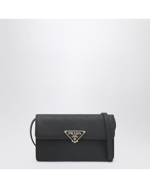 Mini borsa nera in saffiano di Prada in Black