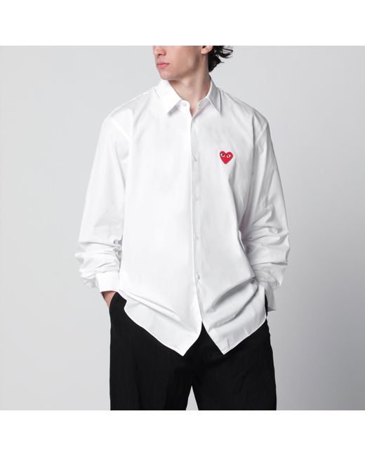 COMME DES GARÇONS PLAY White Cotton Shirt for men