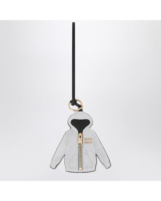 Miu Miu White Leather Keychain Trick