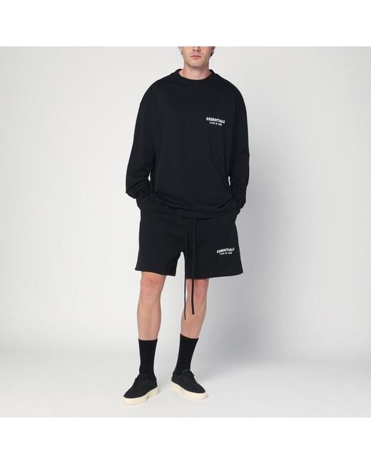 Fear Of God Black Cotton Sweater With Logo for men