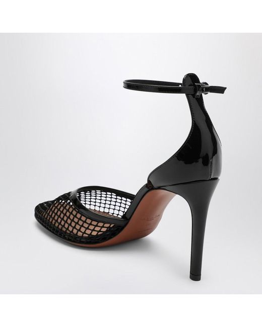 Décolleté alto in rete di Alaïa in Black