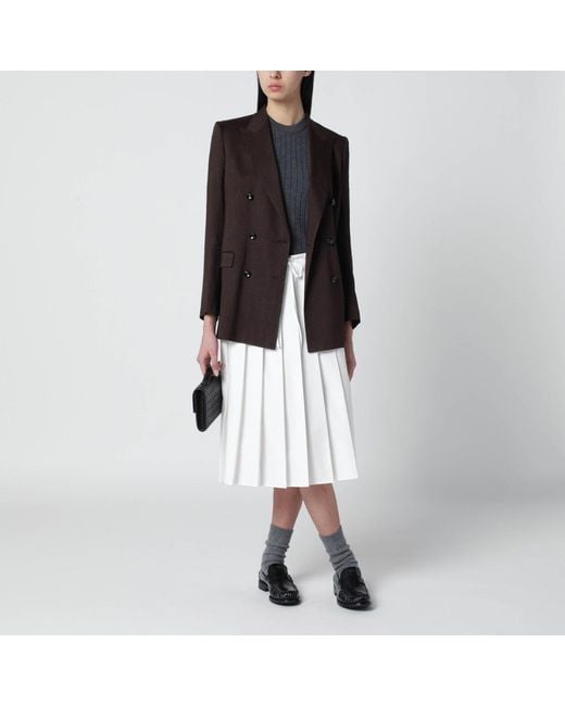 Tagliatore Black Linenblend Doublebreasted Jacket