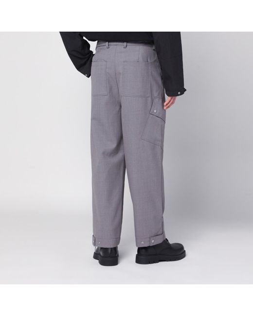OAMC Gray Peacemaker Wool-Blend Trousers for men