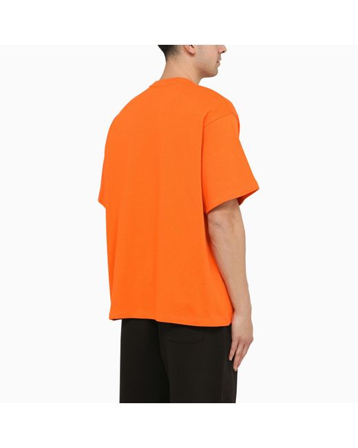 MONCLER X ROC NATION Orange Cotton T-shirt With Logo for men