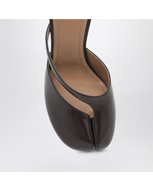 Sandales Tabi En Cuir Brossé Maison Margiela en coloris Brown