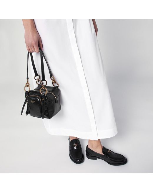 Prada Black Mini Dangle Handtasche Schwarz