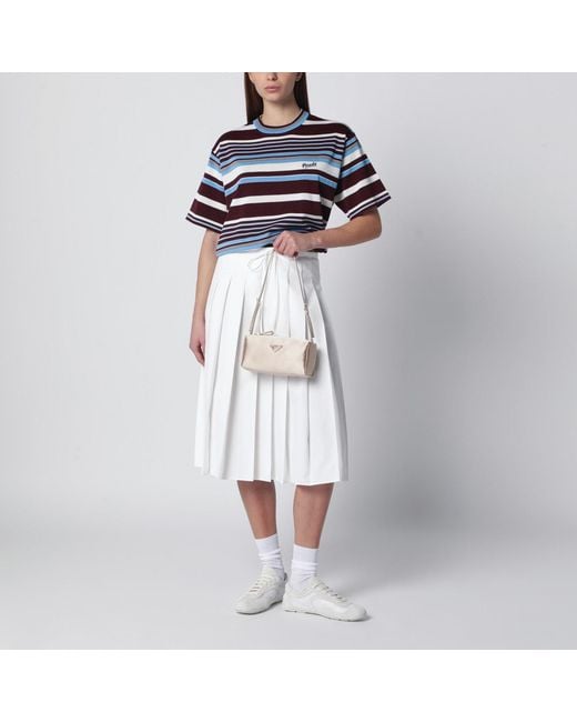 Prada Natural Cameocolored Satin Pouch