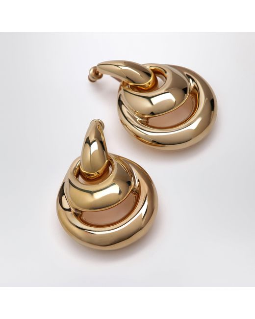 Panconesi Metallic Tone Blow Up Drop Earrings