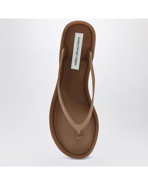 Christopher Esber Brown Jo Thong Sandals