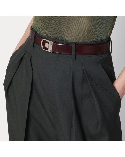 Saint Laurent Black Reversible Belt