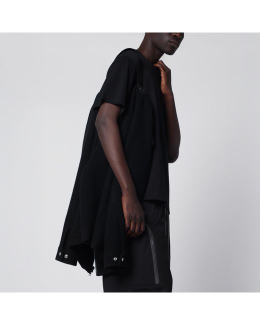 Rick Owens Black Wool Zip-Up Jacket for men