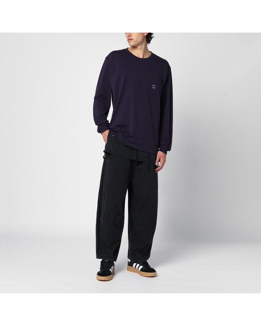 Needles Blue Long Sleeved T-Shirt for men