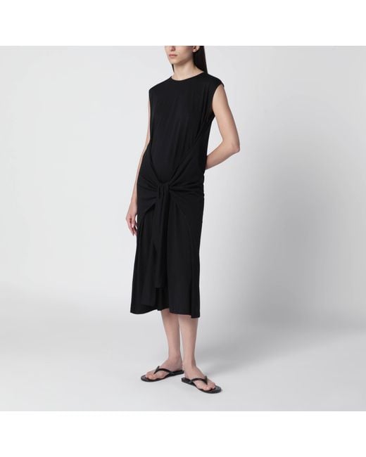 Totême Black Maxi Jersey Dress With Belt
