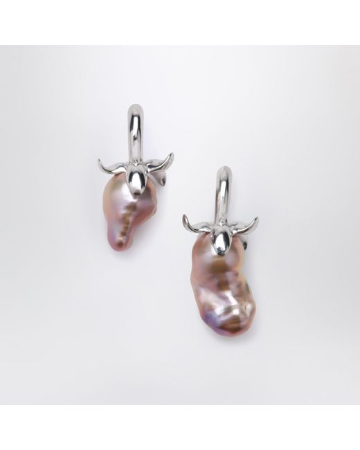 Loewe White Strawberry Earrings