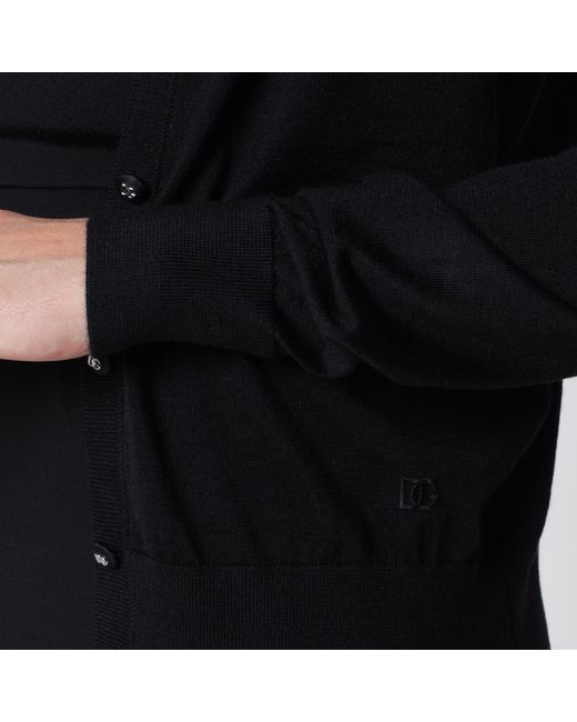 Dolce & Gabbana Black Cashmere And Silk Cardigan