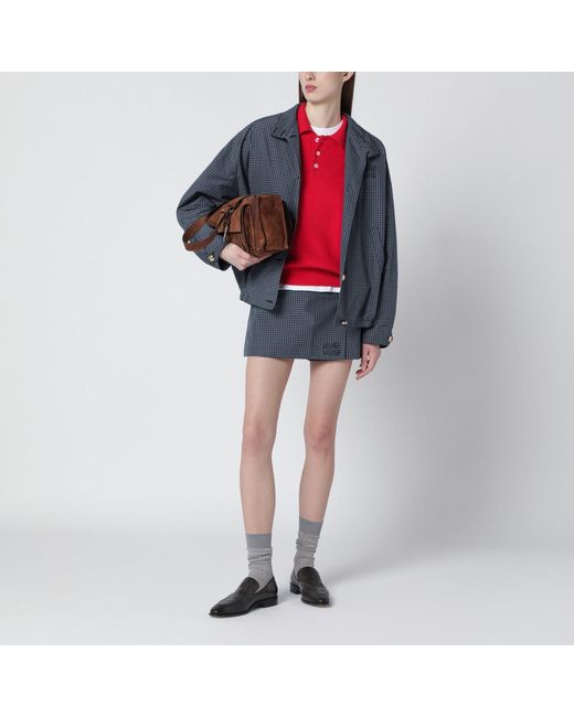 Miu Miu Blue Mini Skirt