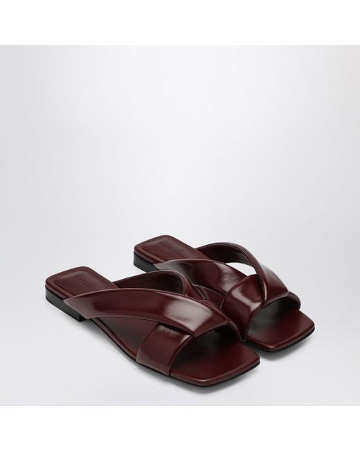 Bottega Veneta Brown Leather Riva Mules