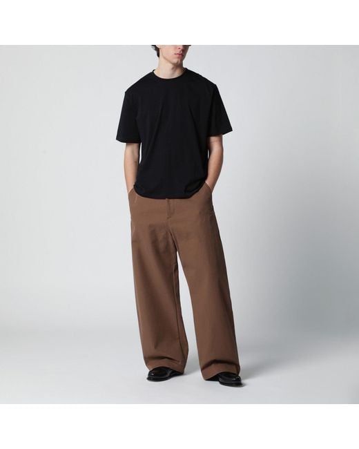 Studio Nicholson Black Bric T-Shirt Regular Fit for men