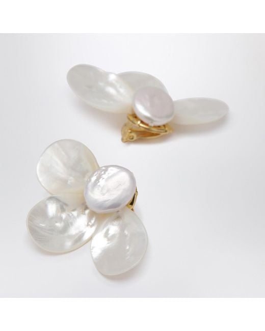 Eliou White Fada Earrings