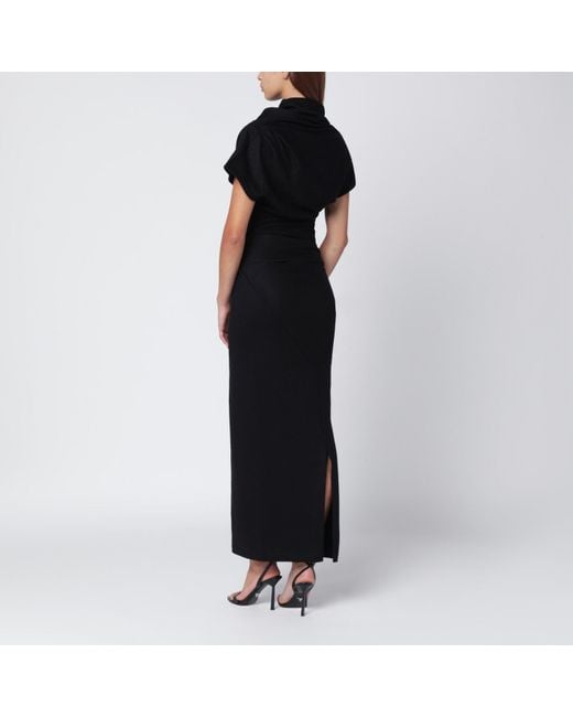 Entire studios Black Wool Midi Dress