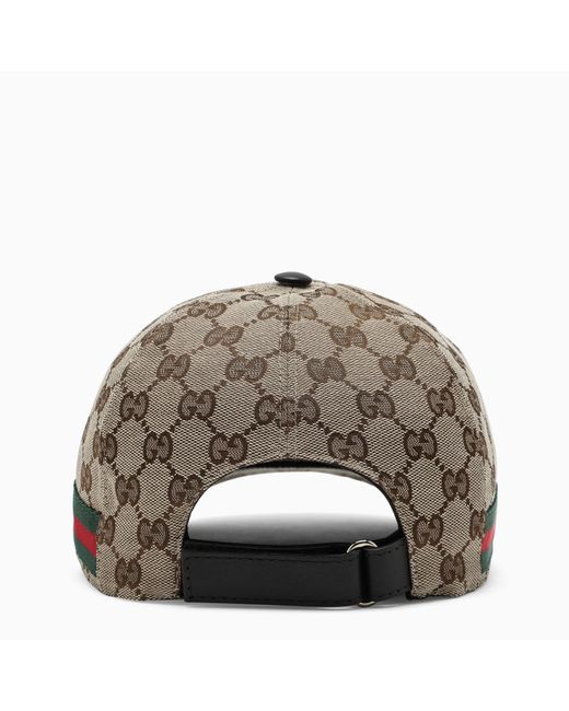 Gucci Brown Baseball Cap With Web for men