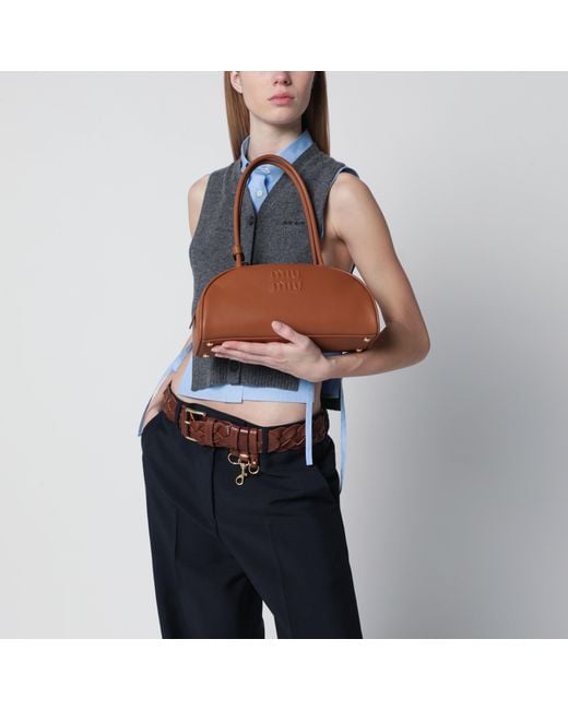 Miu Miu Brown Beau Leather Bag